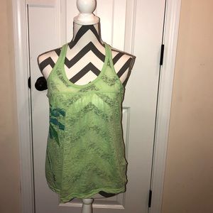 aeropostle lime green tank top with palm tree